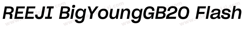 REEJI BigYoungGB20 Flash Medium字体转换